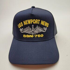 USS NEWPORT NEWS SSN-750 Direct Embroidered Baseball Hat
